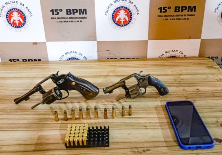 PM apreende armas de fogo na BR415