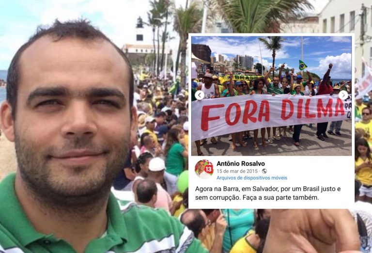 ROSALVO BOLSOMINION: Candidato do PT em Lauro de Freitas defendeu “fora Dilma”