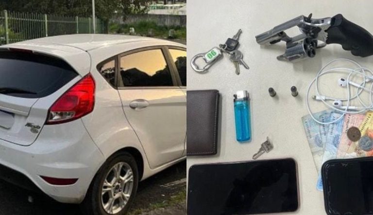 SUSPEITOS ARMADOS: Carro roubado é recuperado pela PM em São Cristóvão