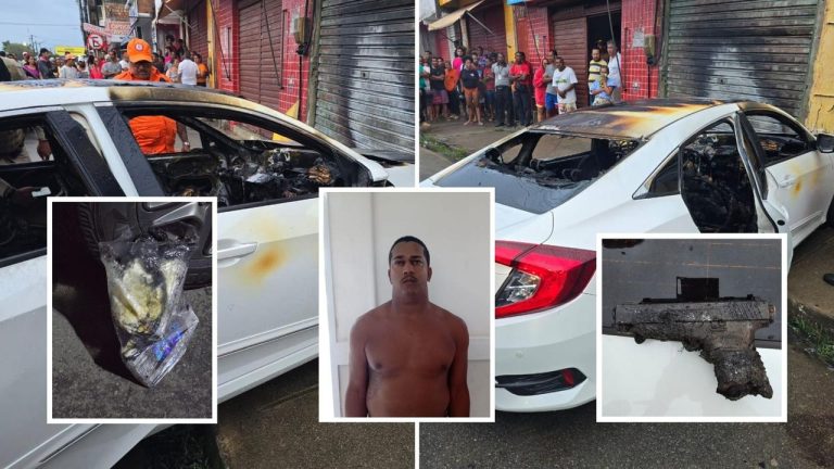 VULGO “LOBO”: Traficante troca tiros com PM, bate carro durante fuga e morre carbonizado em Itaparica