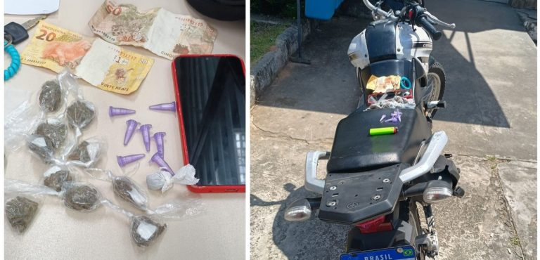 PM recupera moto e apreende drogas em São Caetano