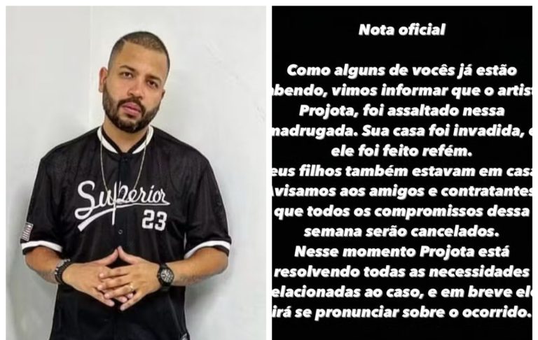 SUSTO! Projota sofre assalto em casa, é ameaçado com arma na boca e tem carro roubado