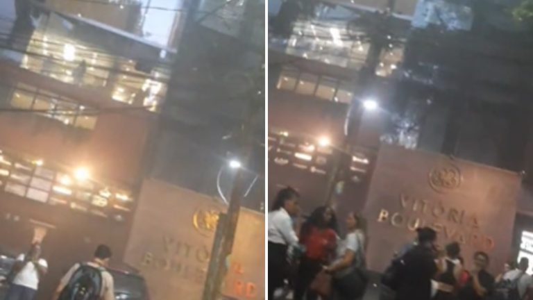PÂNICO! Princípio de incêndio em prédio no Corredor da Vitória e evacuação