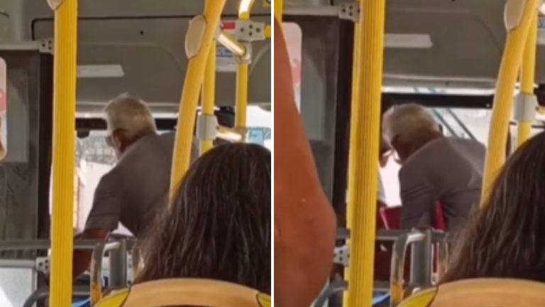 BARRACO NO ÔNIBUS! Idoso agride motorista após discussão em Porto Seguro