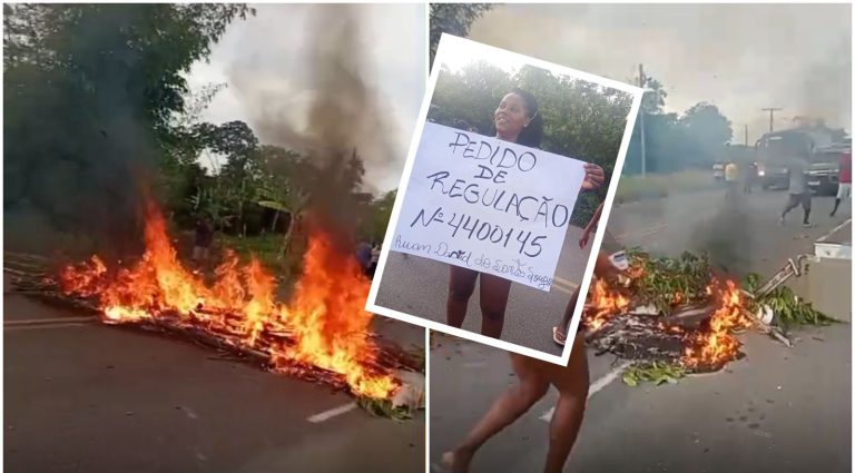 REGULAÇÃO PELO AMOR DE DEUS! Pais bloqueiam estrada por criança em estado grave na cidade de Nazaré