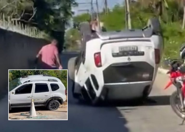 Perseguição após briga em casa de shows termina em capotamento em Arraial d’Ajuda