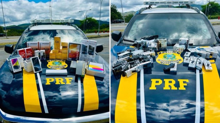 COMBATE AO TRÁFICO E CONTRABANDO: PRF apreende drogas, celulares e cigarros eletrônicos na BR-116