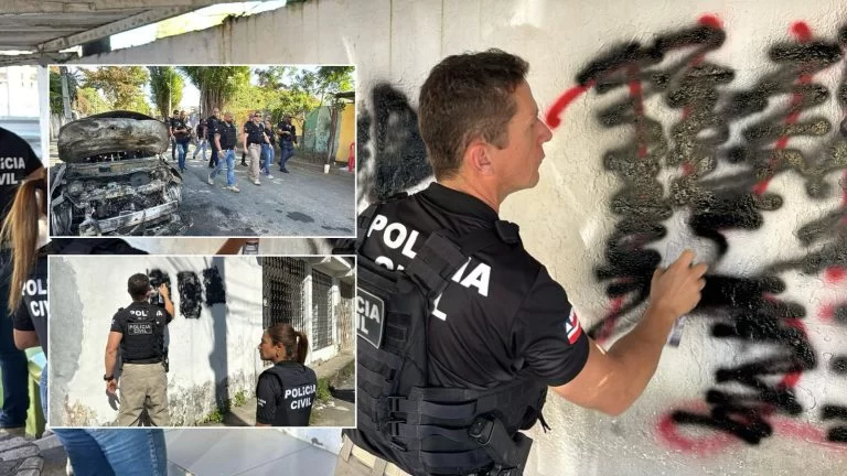 TERRORISMO DO CV: Polícia cobre pichações no Lobato e envia recado