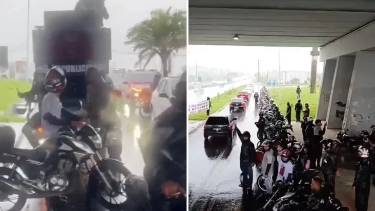 Motociclistas por app protestam contra insegurança em Camaçari