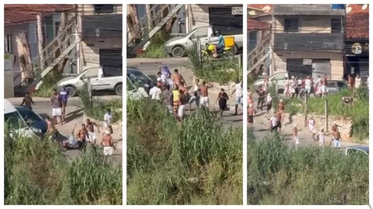 COM MADEIRA E PEDRA: Torcidas organizadas do Bahia e Vitória  causam confusão em Mata Escura