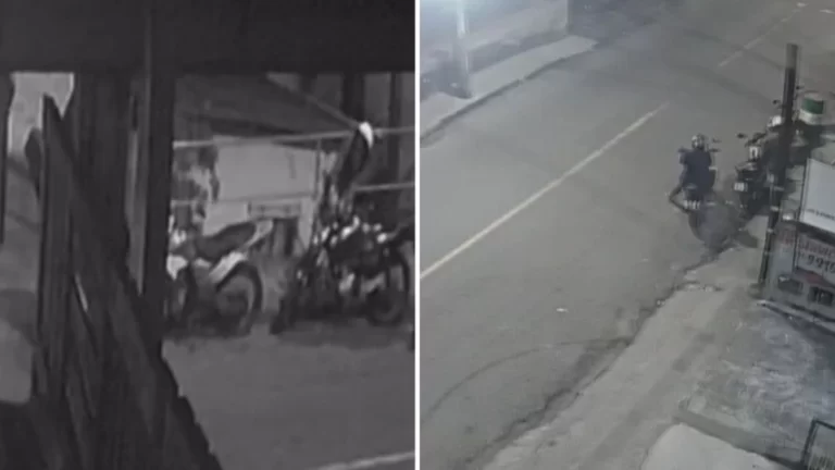 FLAGRANTE! Dupla criminosa tenta levar motocicleta estacionada em Pirajá; veja