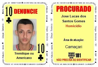 - ATUALIZADO: Seis fugitivos e chefes de facções entram no Baralho do Crime da SSP