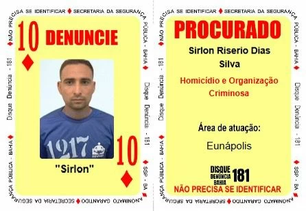 - ATUALIZADO: Seis fugitivos e chefes de facções entram no Baralho do Crime da SSP