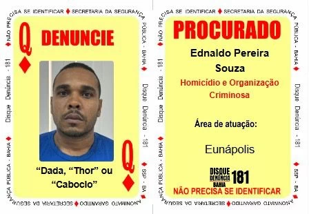 - ATUALIZADO: Seis fugitivos e chefes de facções entram no Baralho do Crime da SSP