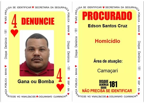 - ATUALIZADO: Seis fugitivos e chefes de facções entram no Baralho do Crime da SSP
