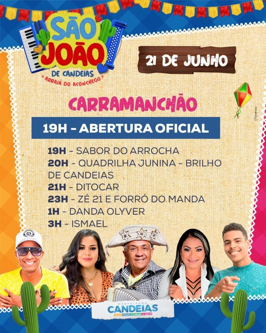 - Arraiá do Aconchego: São João de Candeias começa neste sábado (21) com transmissão ao vivo pela internet