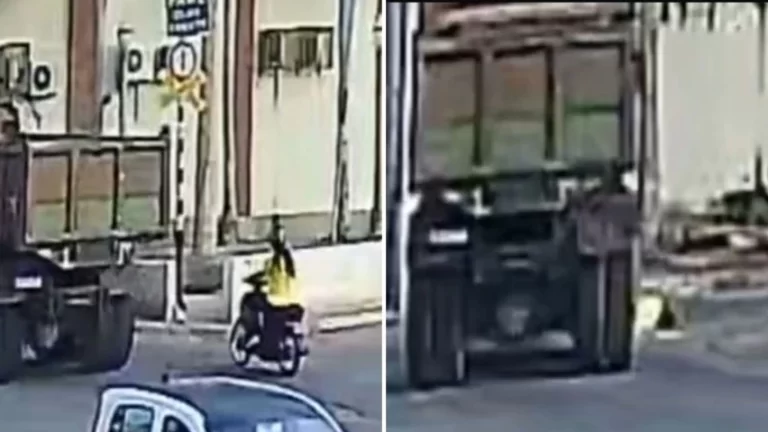 POR POUCO! Motociclista sobrevive após ser atropelada por caçamba em Brumado