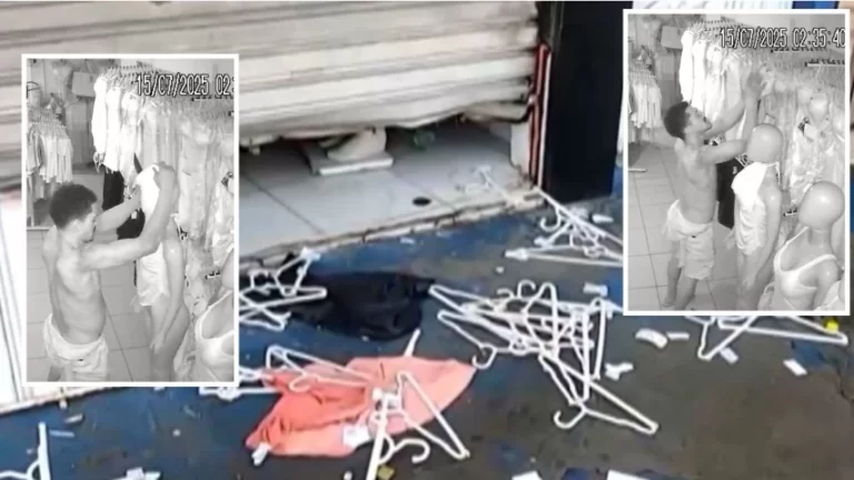 Loja de roupas é arrombada durante a madrugada em Itapuã; um suspeito foi preso