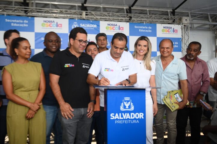 - PADRÃO! Bruno Reis autoriza reconstrução de escola no Pero Vaz e apresenta novo tênis dos alunos