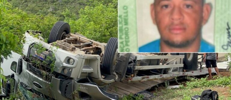 Motorista de caminhão baú morre em acidente na BA
