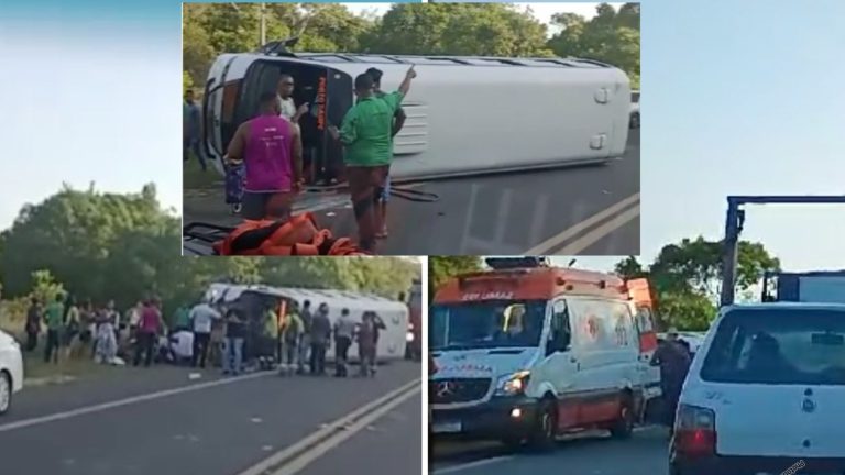 LINHA VERDE: Acidente envolvendo micro-ônibus deixa várias pessoas feridas na BA 099