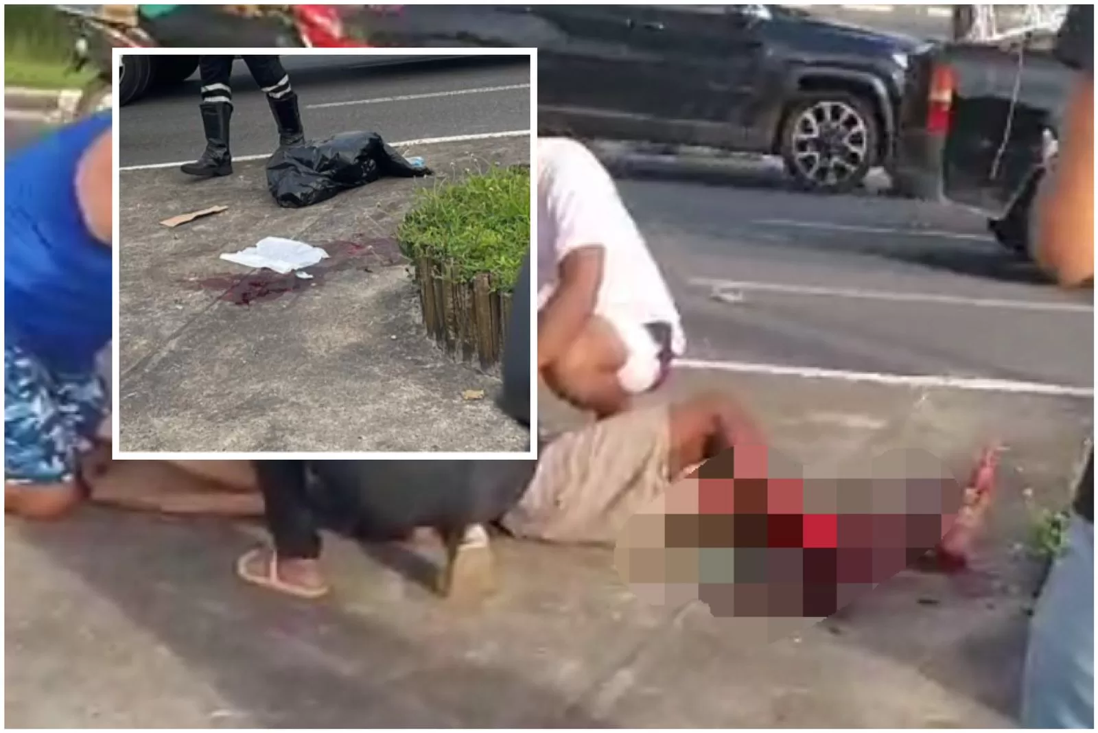 URGENTE: Homem perde o pé após ser atropelado em Lauro de Freitas