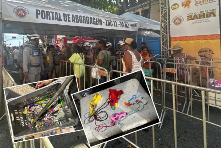 Portais da PM recolhem 437 objetos proibidos no Fuzuê