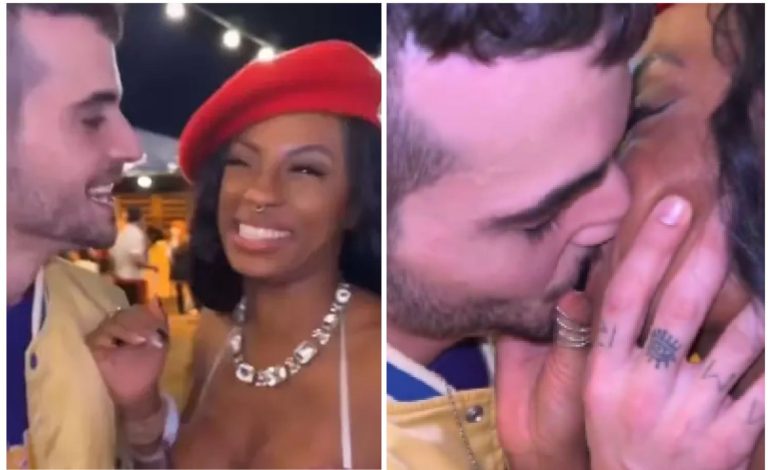 DO NADA! Fiuk e Lumena dão beijão em “Festa do Rancho”