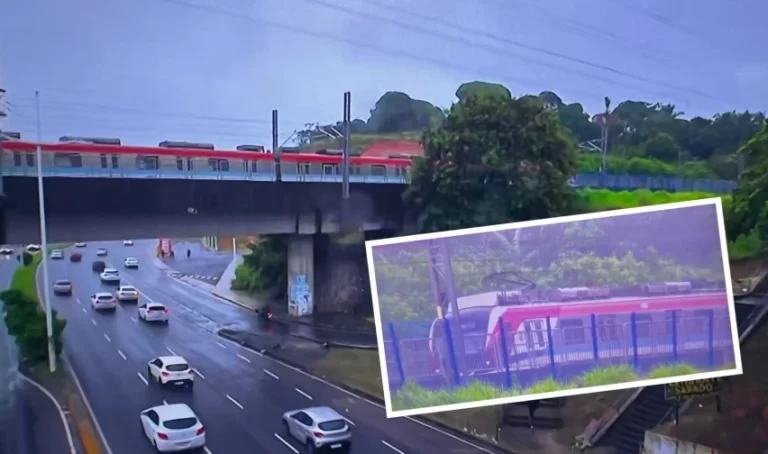 Falha no metrô de Salvador nesta sexta-feira obriga passageiros a caminhar nos trilhos após pane