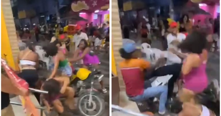CONFUSÃO GENERALIZADA: Homens e mulheres trocam ‘socos e chutes’ em Itinga, Lauro de Freitas