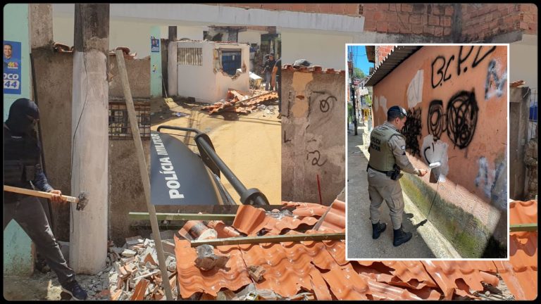 MENOS UMA: PM derruba barricada construída por traficantes no Engenho Velho da Federação