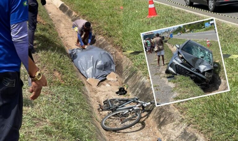 Ciclista atropelada em Barra de Jacuípe