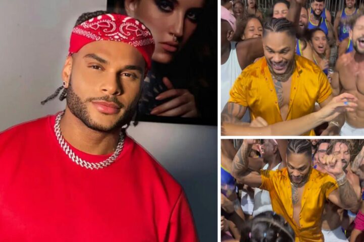 AO SOM DE ‘PERNA BAMBA’: Tony Salles desce de van e dança com foliões na Graça