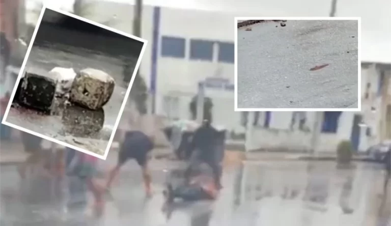 COM PEDRADA E PAULADA! Suspeito de roubo é linchado no bairro do Uruguai