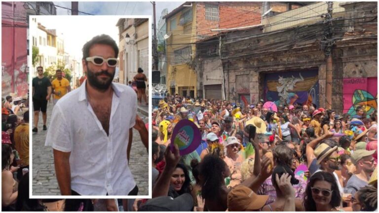 Ator Humberto Carrão é visto curtindo  pré-carnaval no Santo Antônio Além do Carmo; “De Hoje a Oito” saiu neste sábado (3)