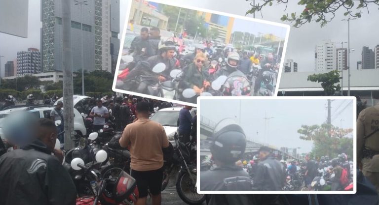 “QUEREMOS JUSTIÇA!”: Após morte de colega, motociclistas por app realizam manifestação em Salvador