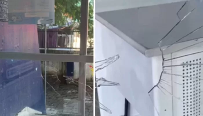 TANCREDO NEVES: Paciente quebra porta com muletas após não conseguir consulta em posto de saúde